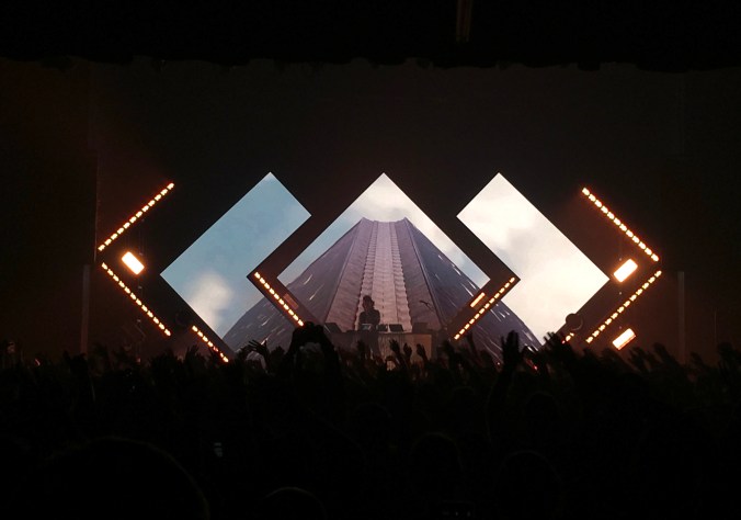 Madeon's Pixel Empire Tour features impressive graphics that make great use of his stage rig.