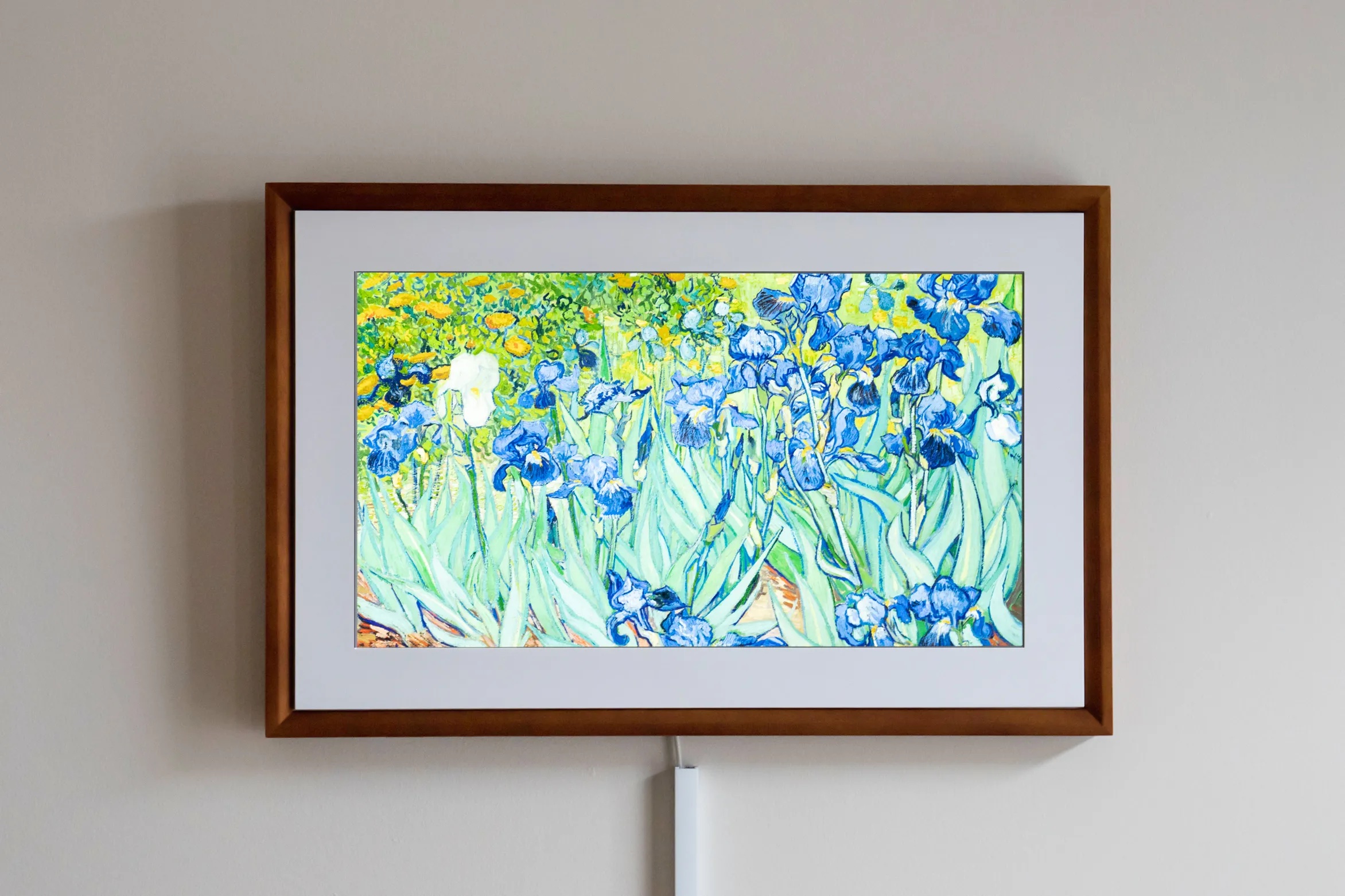A Meural Canvas frame. Photo: TechCrunch