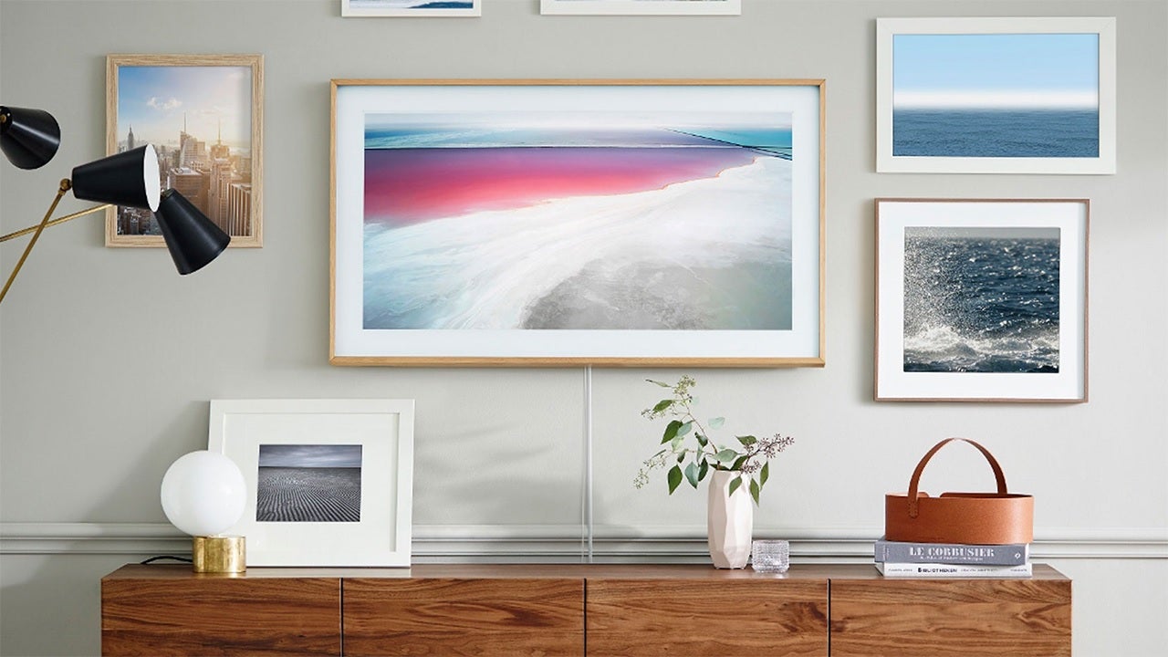 A Samsung promotional photo for the Frame TV