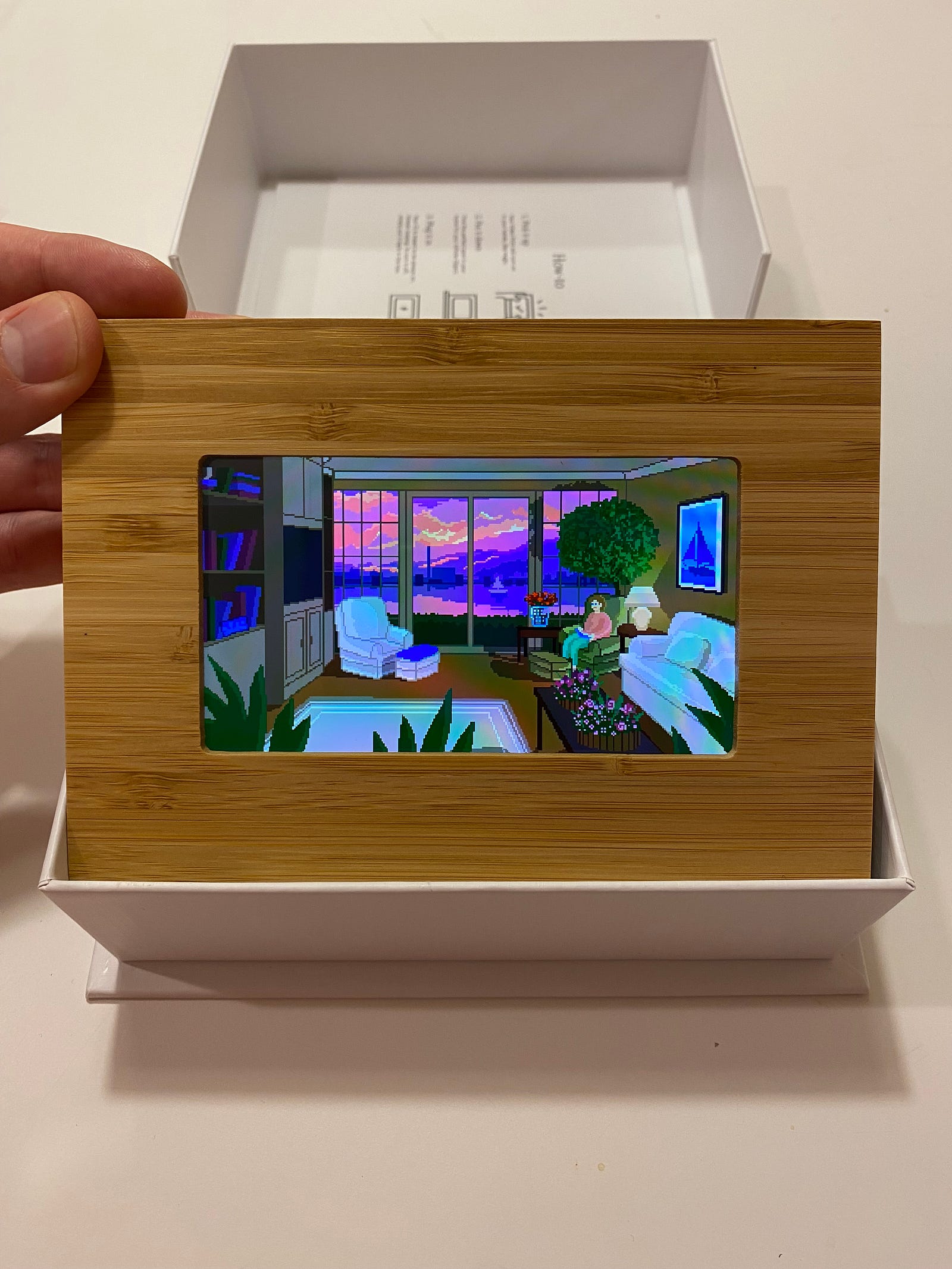 An Infinte Objects frame being unboxed. (Author photo.)